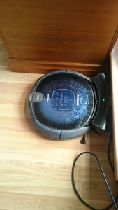 Mr Vacuum resting after cleaning the floor :-)