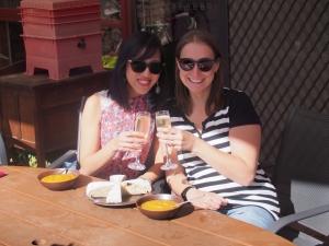Celebrating the end of our 20 Week No Buy Challenge with homemade soup and sourdough and a glass of bubbles...